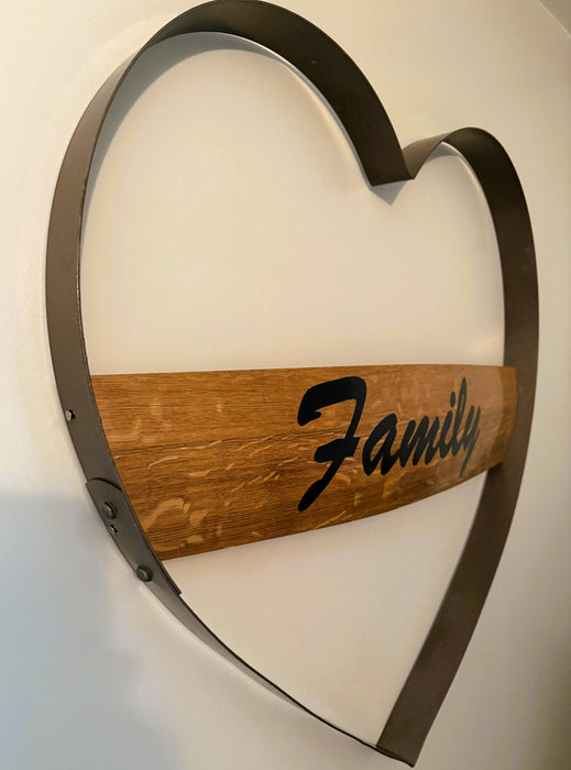 Barrel Hoop Heart Shaped Wall Hanging
