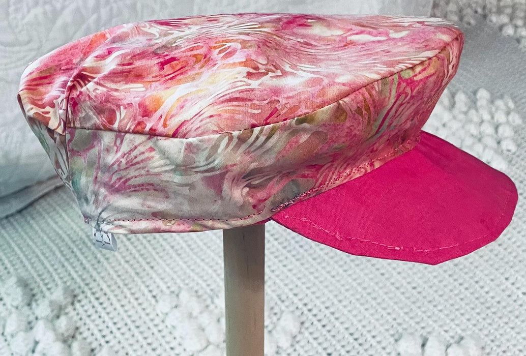 Little girl's summer hat-pinks with visor type front