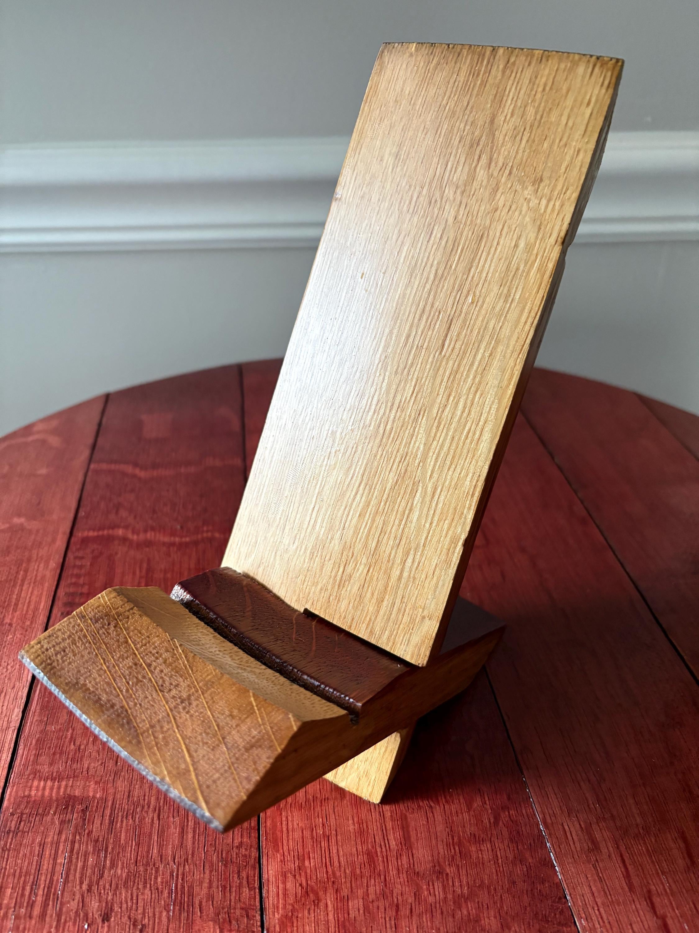 Barrel Stave Phone Stand - handmade decor by Wine Country Barrel Art | Shop Finger Lakes NY