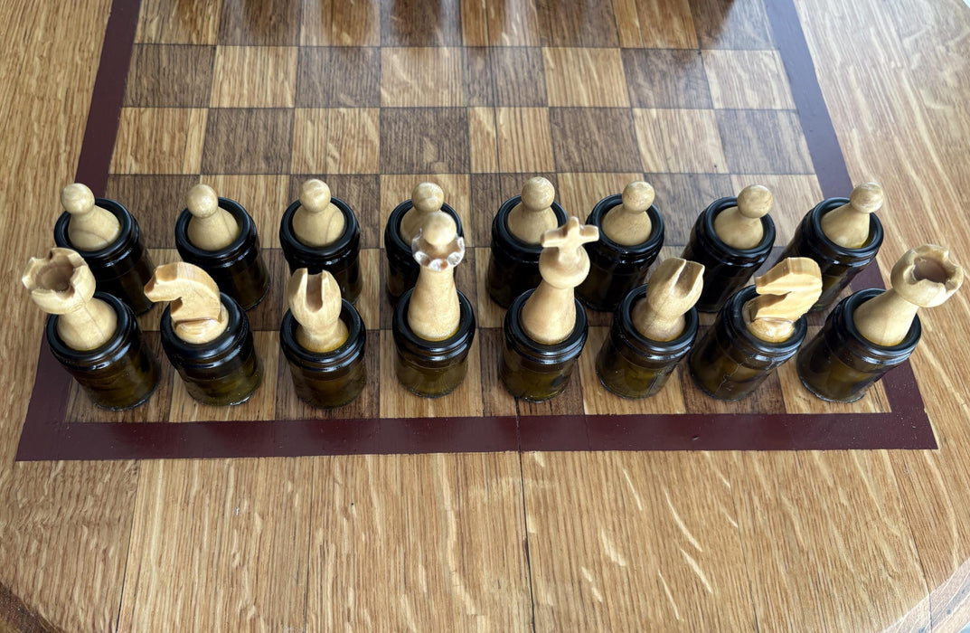 Wine-themed Handmade Chess Set