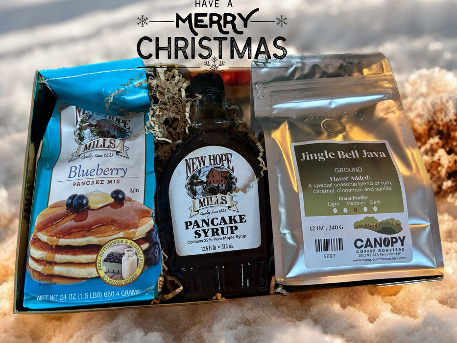 Finger Lakes Breakfast Basket: Local Maple Syrup, Jam & Coffee