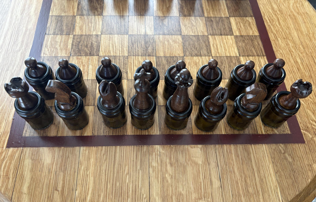 Wine-themed Handmade Chess Set