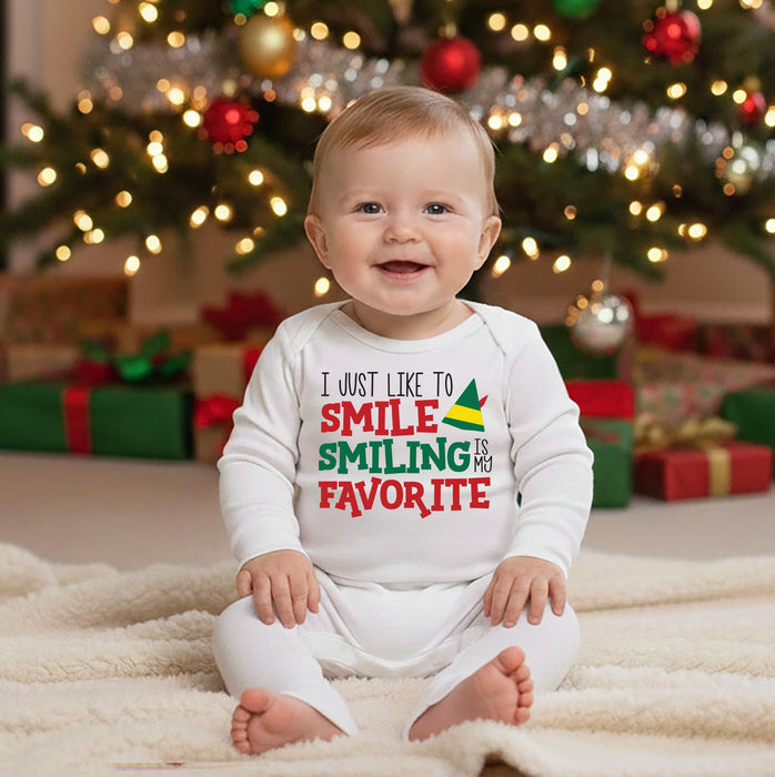 Baby's First Christmas Outfit: 'Smiling is My Favorite' Romper