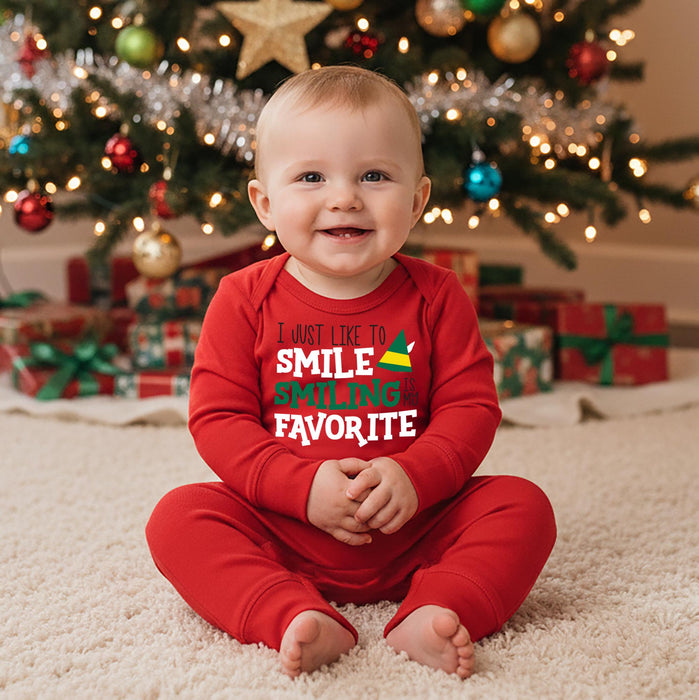 Baby's First Christmas Outfit: 'Smiling is My Favorite' Romper