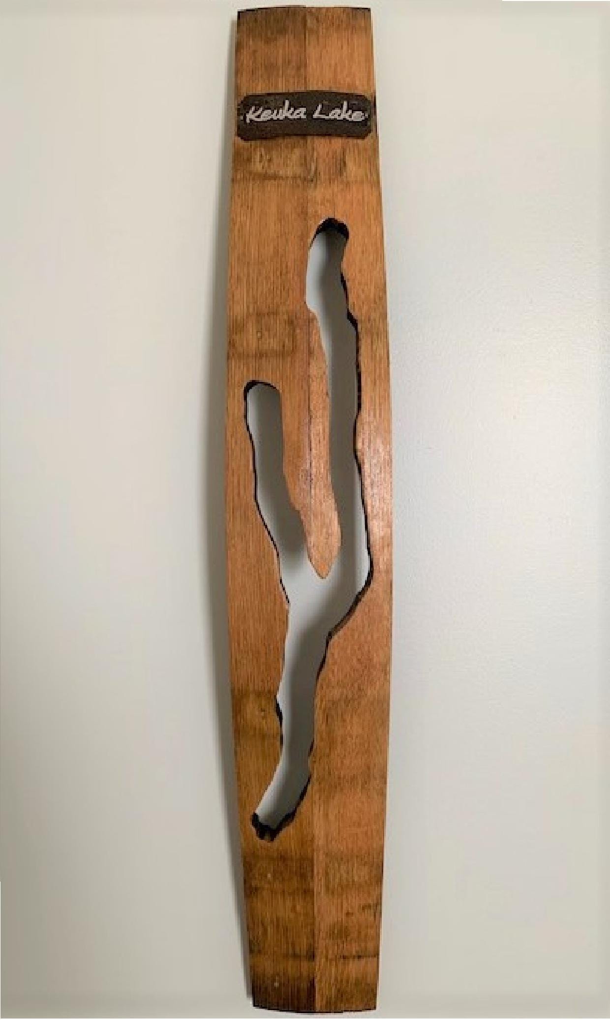 Keuka Lake Barrel Stave Wall Hanging - handmade decor by Wine Country Barrel Art | Shop Finger Lakes NY
