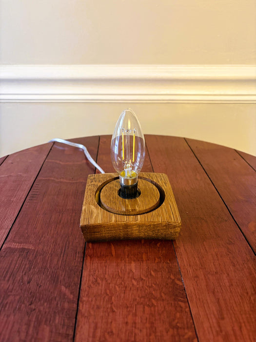 Barrel Hoop/Wine Bottle Table Lamp