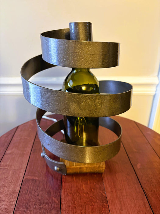 Barrel Hoop/Wine Bottle Table Lamp