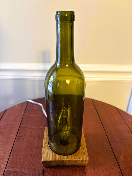 Barrel Hoop/Wine Bottle Table Lamp