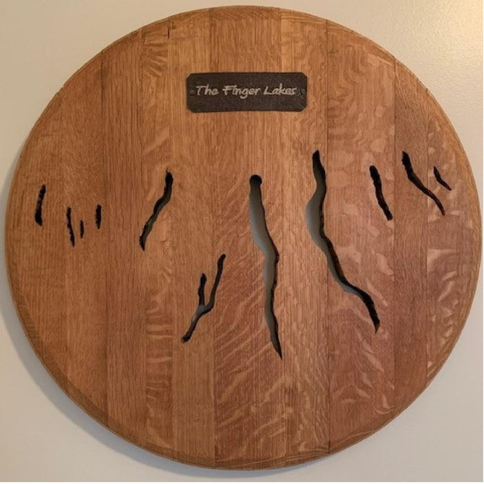 Finger Lakes Barrel Head Wall Hanging