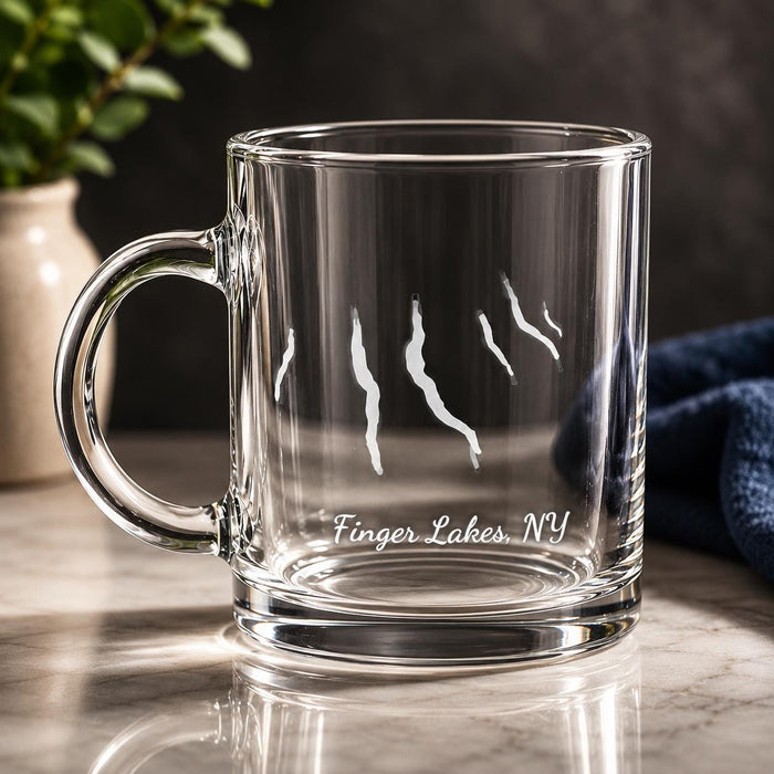 Finger Lakes etched Pint Glass