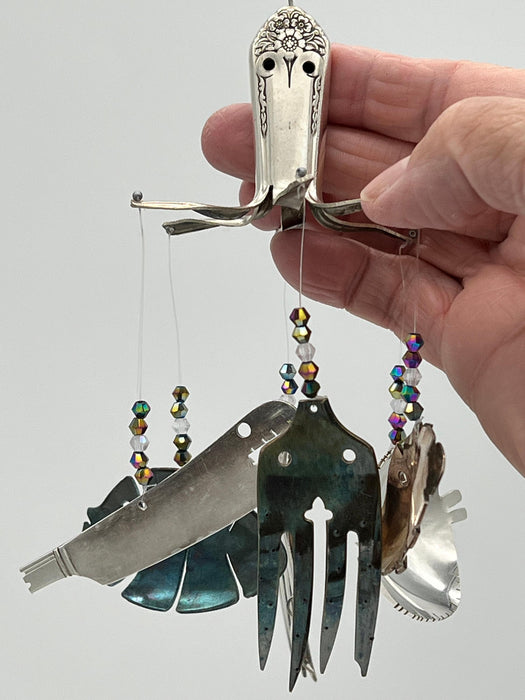 Deep Sea Marionette Hollow Knife Chime Made From -Starlight Silverware 1950