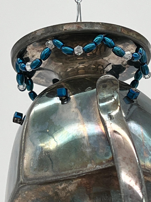 Inverted Sugar Chime with Handmade Leaves, Mushrooms & Feathers