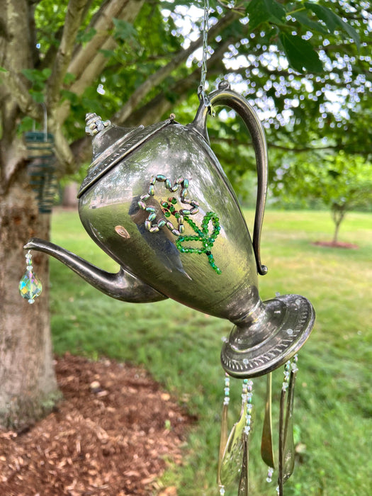 Flower Beaded Teapot