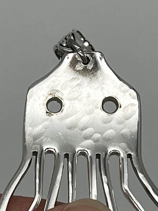 Octopus Necklade from Vintage Silverware Forks Handmade Amimal Ocean Sea Novelty Choose Your Chain