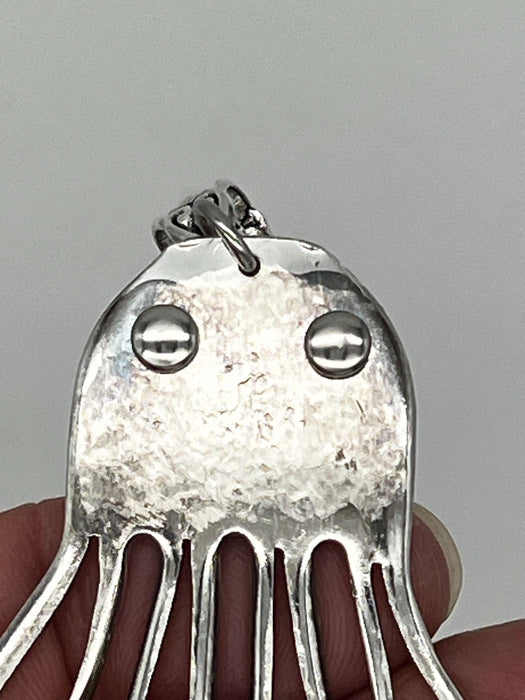 Octopus Necklade from Vintage Silverware Forks Handmade Amimal Ocean Sea Novelty Choose Your Chain