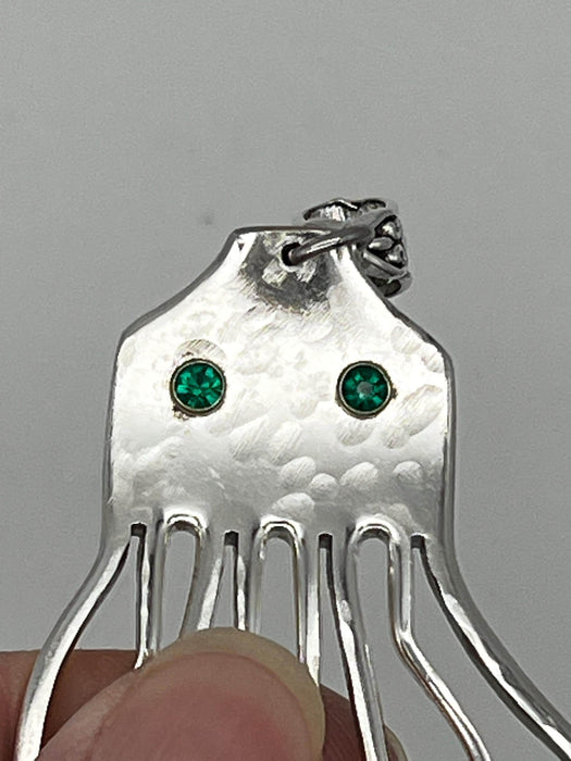 Octopus Necklade from Vintage Silverware Forks Handmade Amimal Ocean Sea Novelty Choose Your Chain