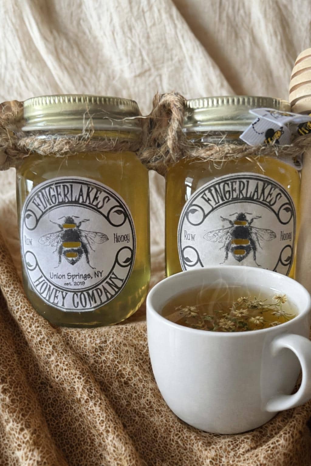 Finger Lakes Honey, Glass Mug & Tea Infuser Gift Box