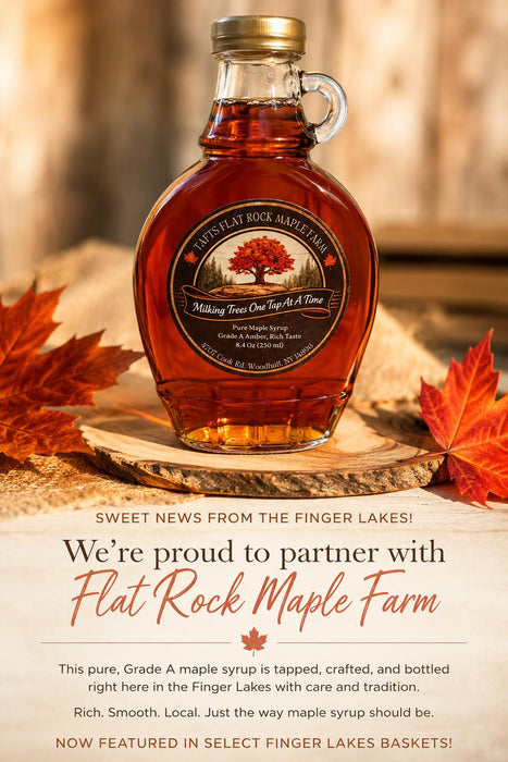 Finger Lakes Breakfast Basket: Local Maple Syrup, Jam & Coffee