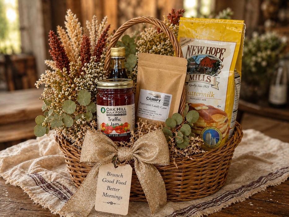 Finger Lakes Breakfast Basket: Local Maple Syrup, Jam & Coffee