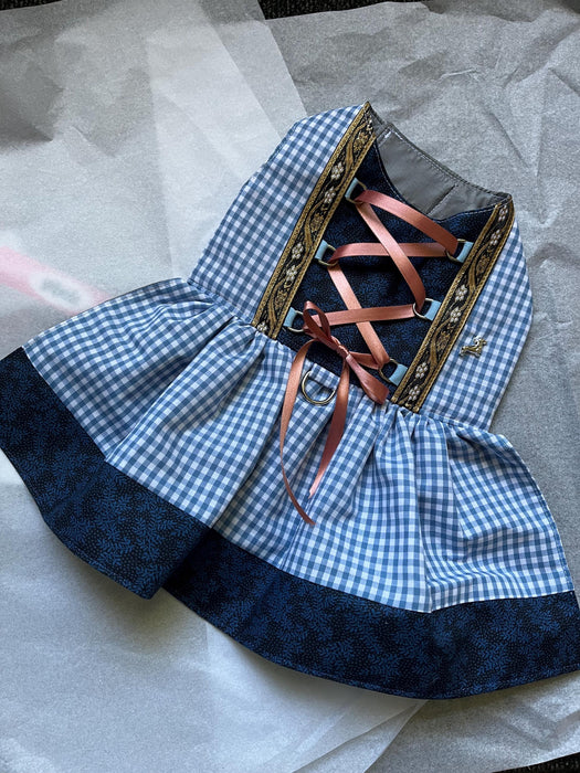 Dirndl, Blue for Oktoberfest Dog Costume