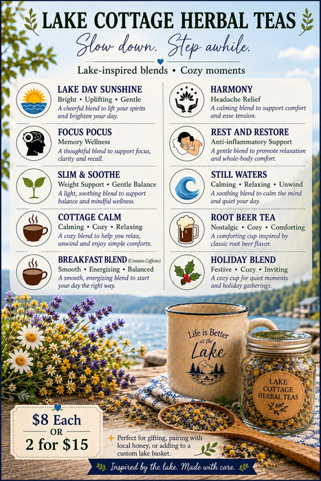 Handcrafted Caffeine-Free Herbal Tea: Finger Lakes Inspired