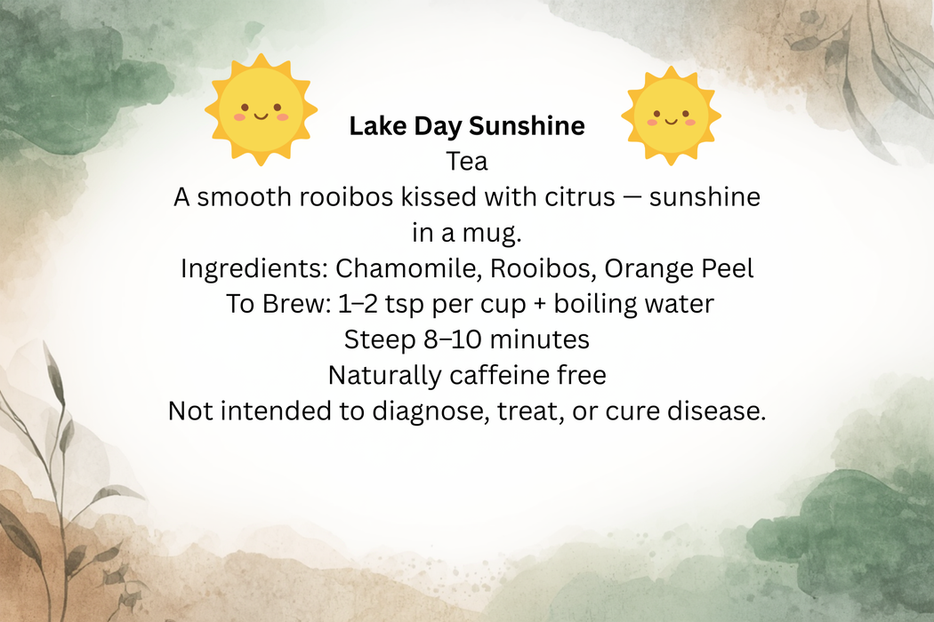 Handcrafted Caffeine-Free Herbal Tea: Finger Lakes Inspired