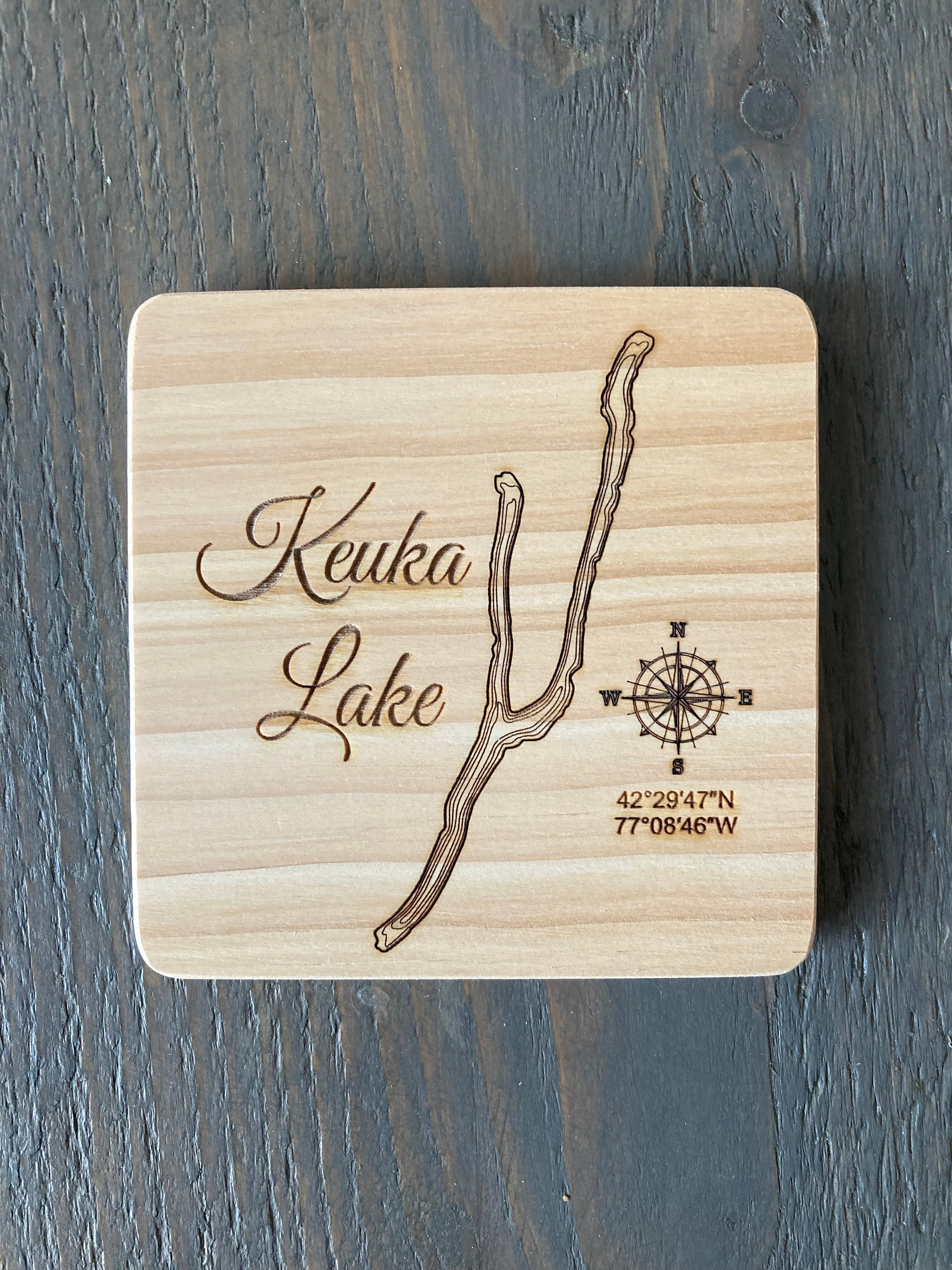 Topographic Finger Lakes Coasters