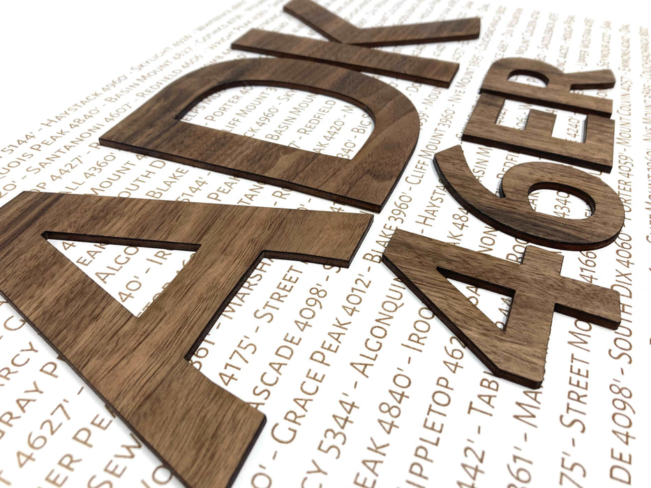 Adirondack 46er Club Mountain Peak Wall Art