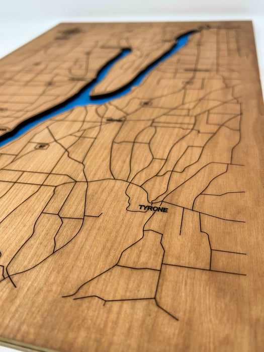 Bathymetric Cherry Lake Map