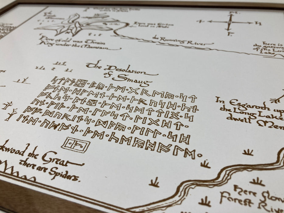 Misty Mountain Map | Lord of the Rings Wall Art | Handcrafted Wood