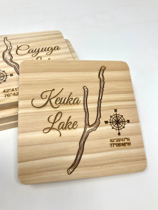 Topographic Finger Lakes Coasters