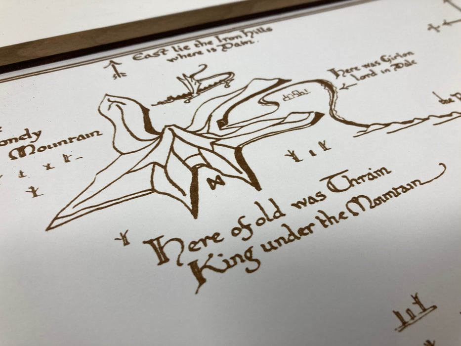Misty Mountain Map | Lord of the Rings Wall Art | Handcrafted Wood