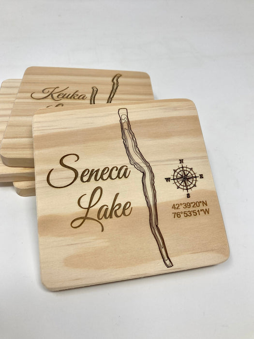 Topographic Finger Lakes Coasters