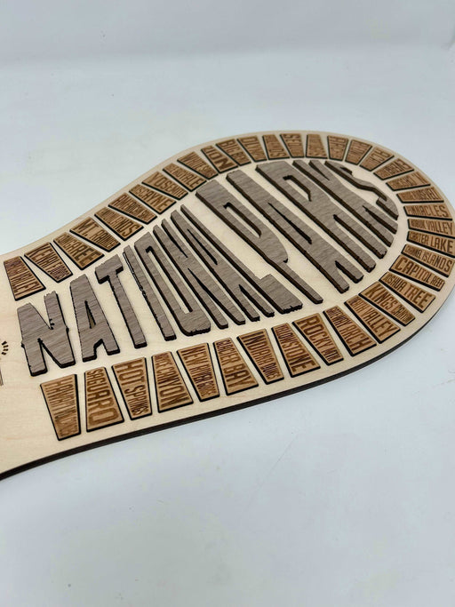 National Parks Boot Travel Tracker