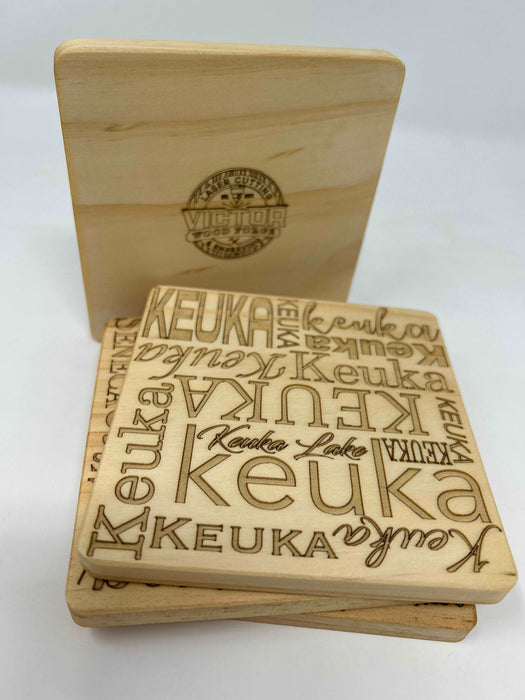 Finger Lakes Letter Coasters