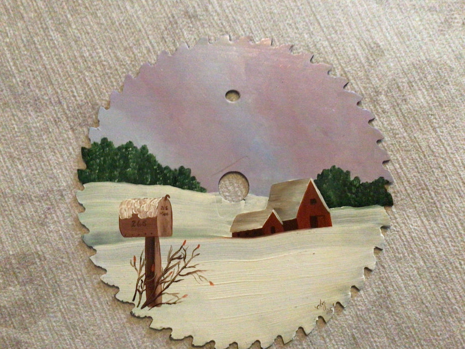 Winter scene with mail box 6”
