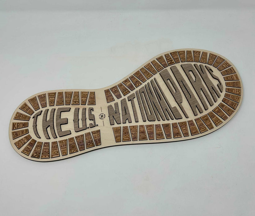 National Parks Boot Travel Tracker