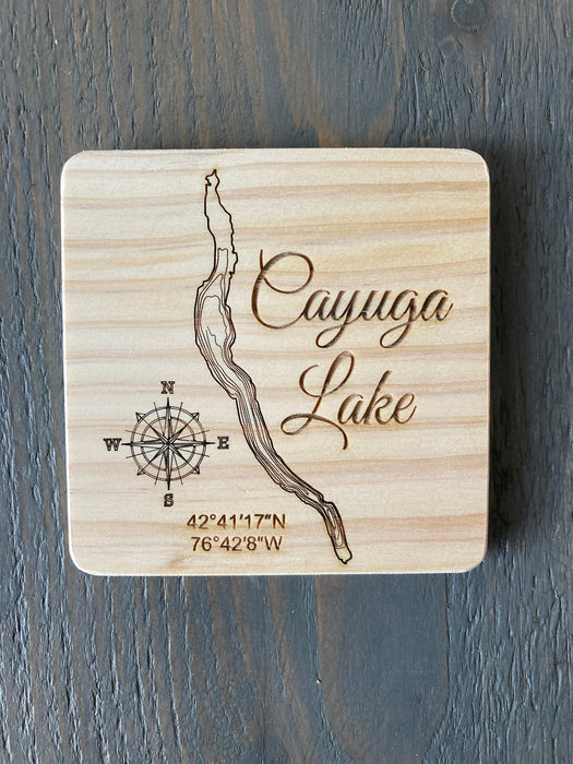 Topographic Finger Lakes Coasters
