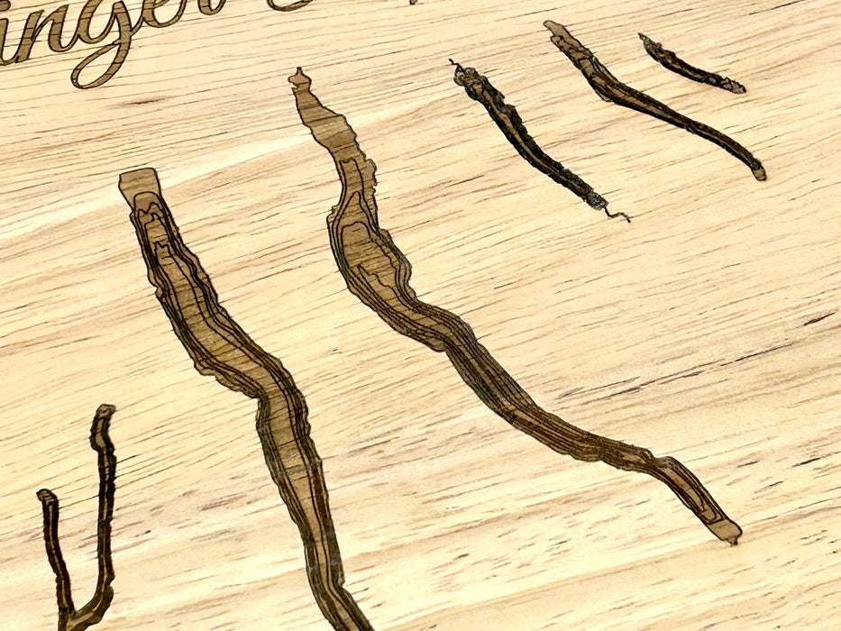 Finger Lakes Topographical Cutting Board