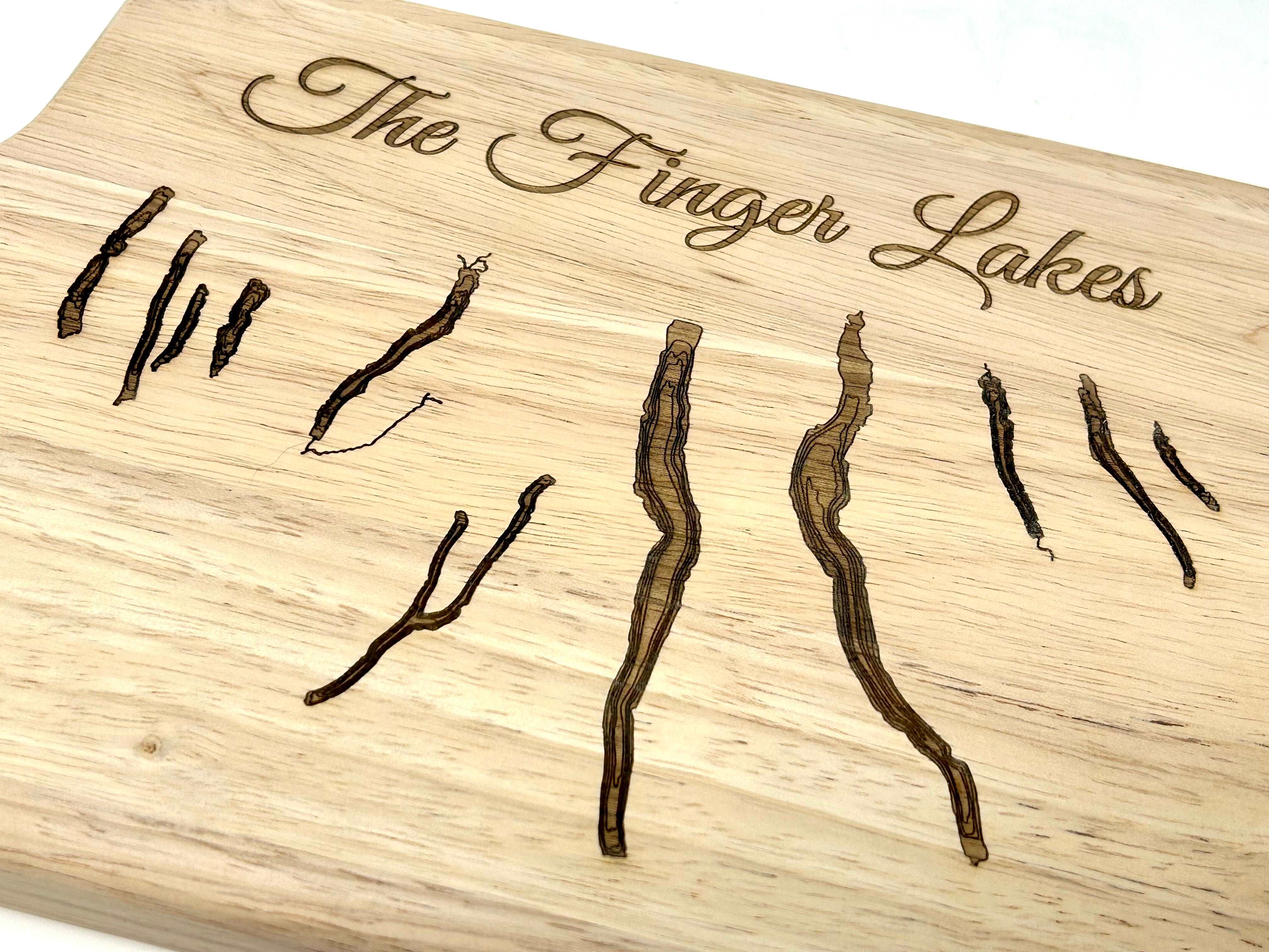 Finger Lakes Topographical Cutting Board