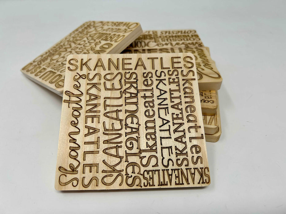 Finger Lakes Letter Coasters