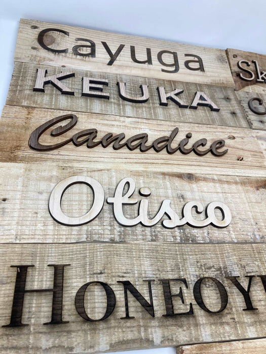 Finger Lakes Rustic Pallet Wood Signs