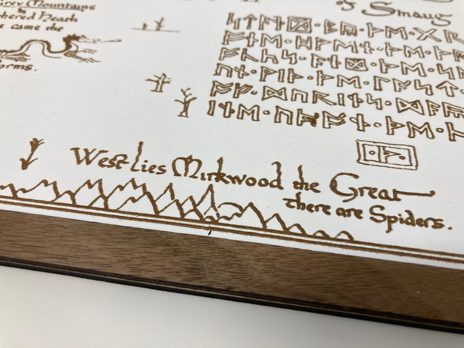 Misty Mountain Map | Lord of the Rings Wall Art | Handcrafted Wood