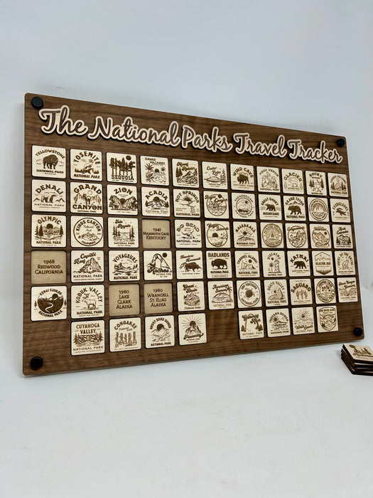 US National Parks Wall Display Travel Tracker