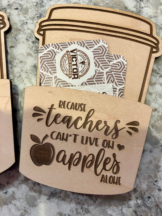 Teacher Appreciation Gift Card Holders