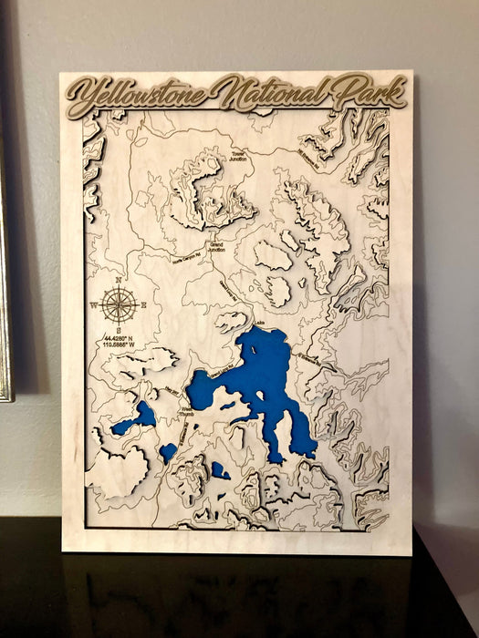 Yellowstone National Park Topographic Map
