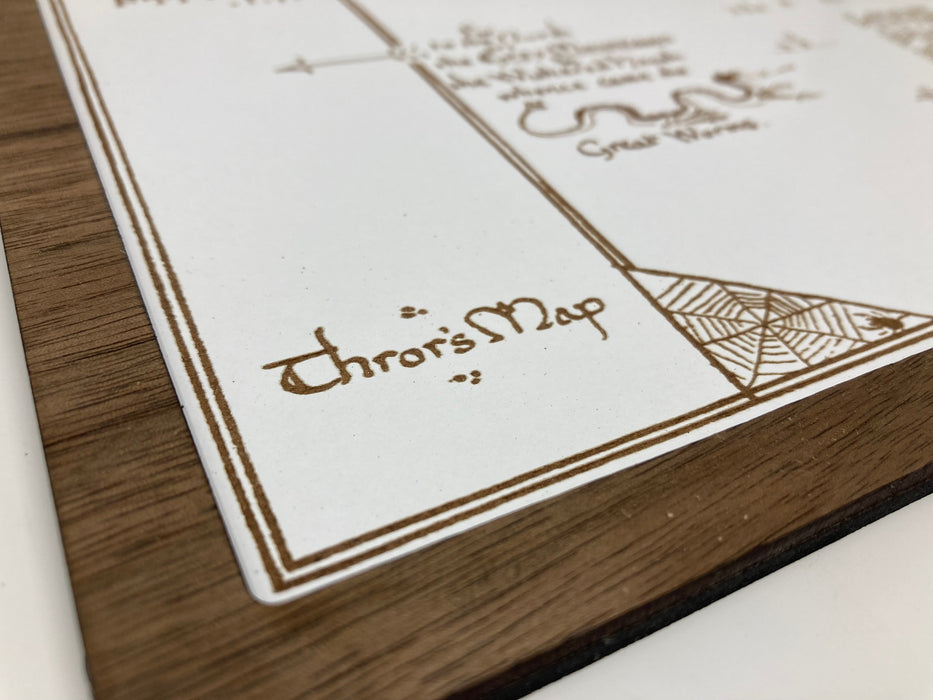 Misty Mountain Map | Lord of the Rings Wall Art | Handcrafted Wood