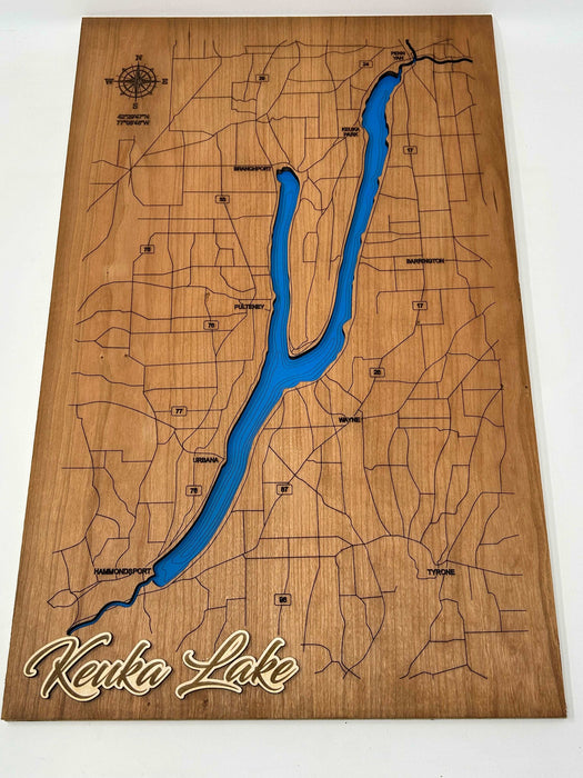 Bathymetric Cherry Lake Map
