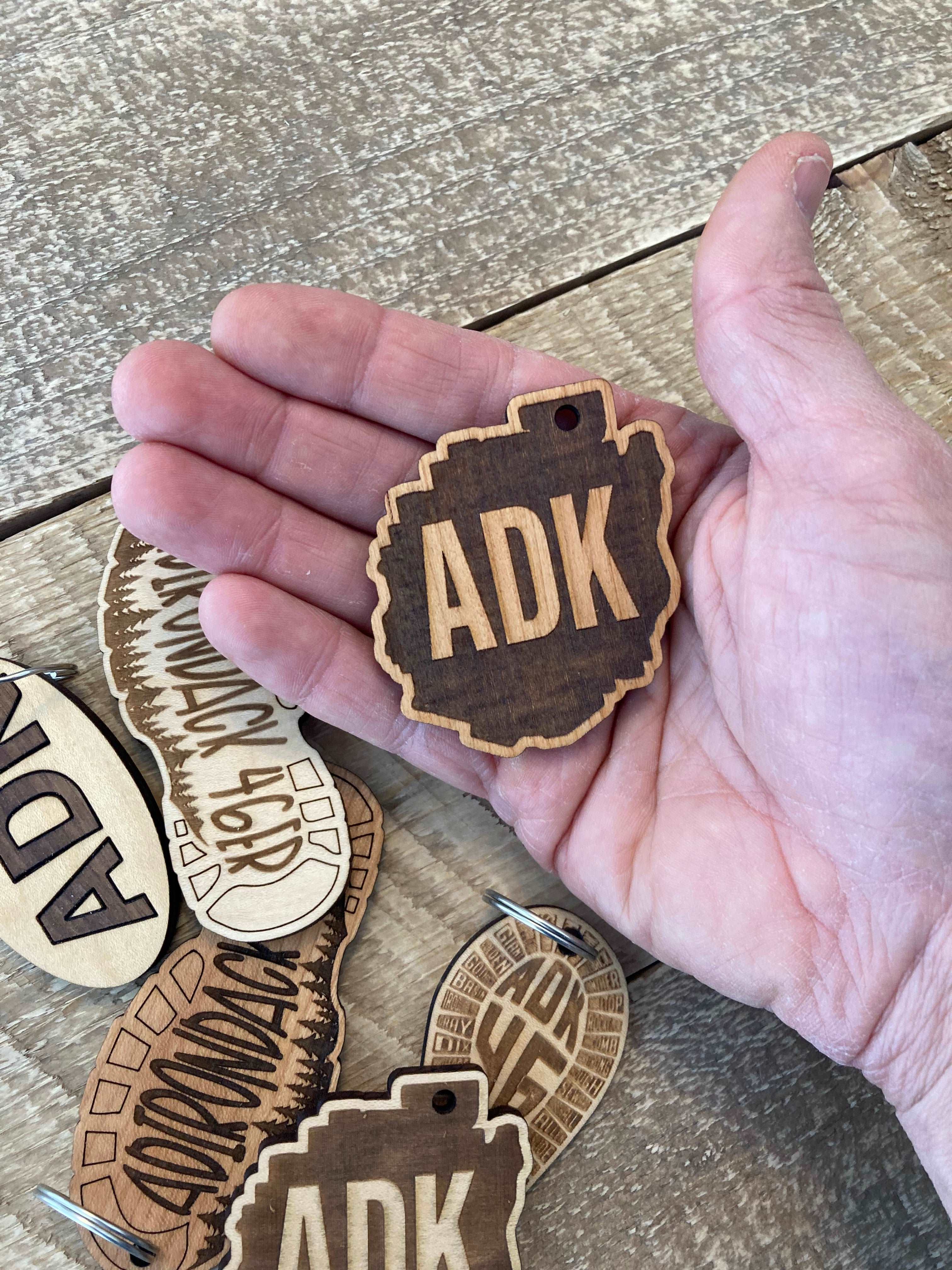 Adirondack Laser-Engraved Keychains | Luggage Pulls | Car Charms