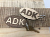 Adirondack ADK Two Tone Laser Engraved Keychain